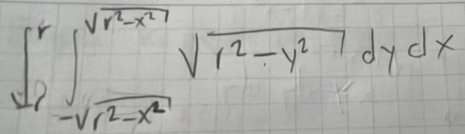 ∈t _1^(r∈t _-v/2-x^2)^sqrt(r^2-y^2)dydx