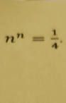 n^n= 1/4 .