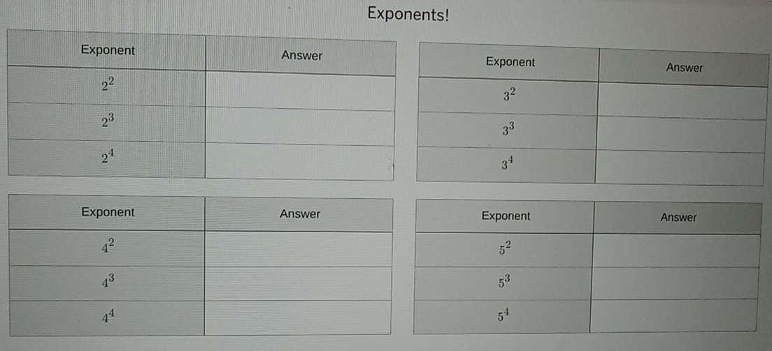 Exponents!