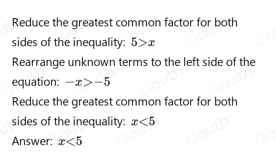 Solved: Solve the inequality below by getting x on its own on the left ...
