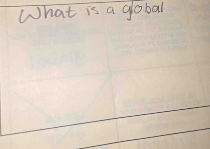 What is a global