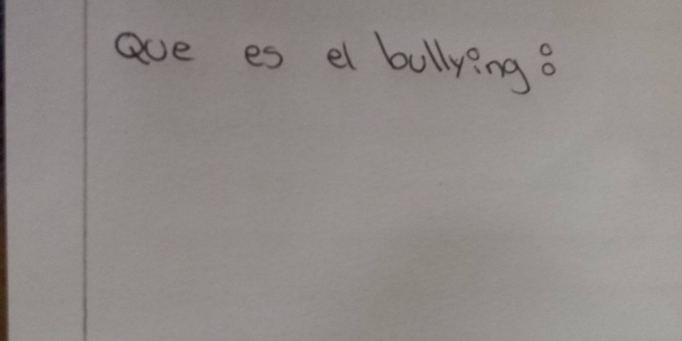 ave es el bullying ?