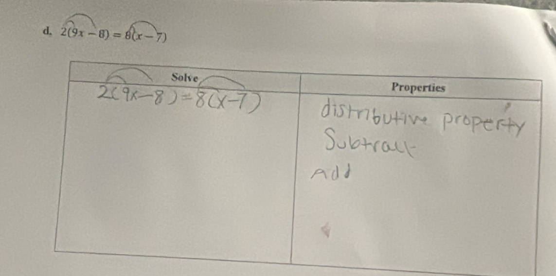 2(9x-8)=8(x-7)