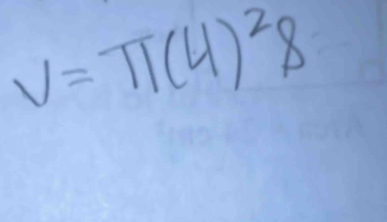 V=π (4)^28