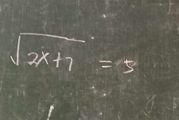 sqrt(2x+7)=5