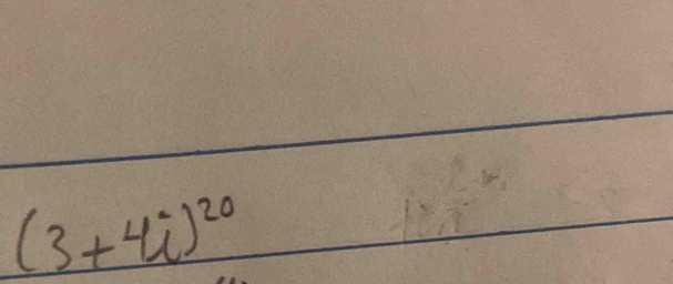 (3+4i)^20