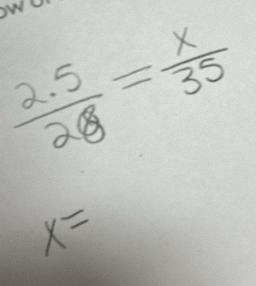  (2.5)/28 = x/35 
x=