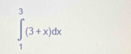 ∈tlimits _1^3(3+x)dx