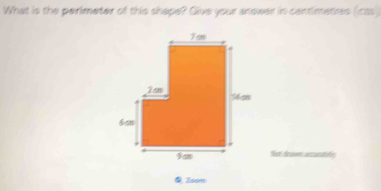 Solved: What is the perimeter of this shape? Give your anower in ...