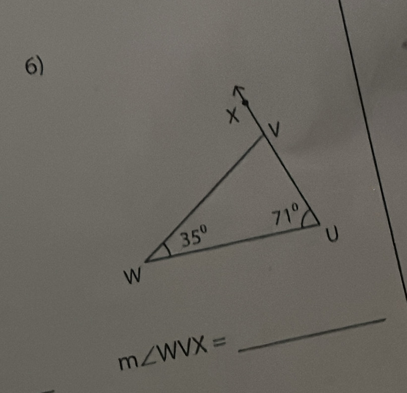 m∠ WVX=
_