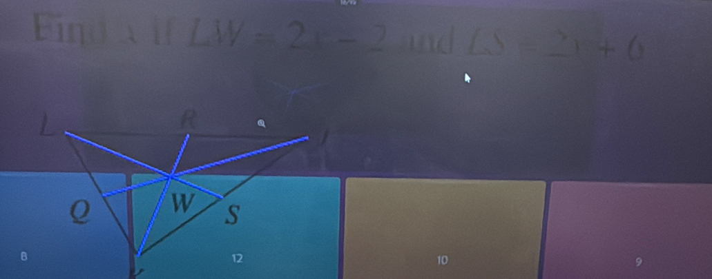 a
LW=2x-2
∠ S=21+6
10