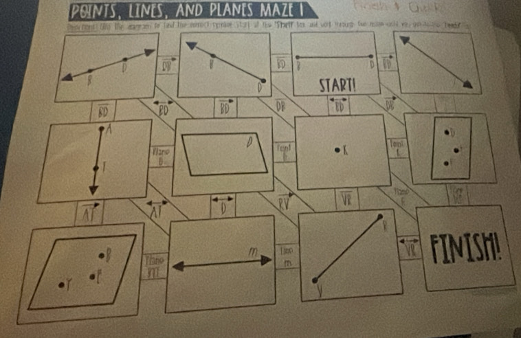 PoInTs, Lines, and Planes maze