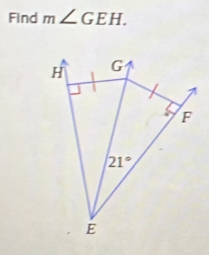 Find m∠ GEH.