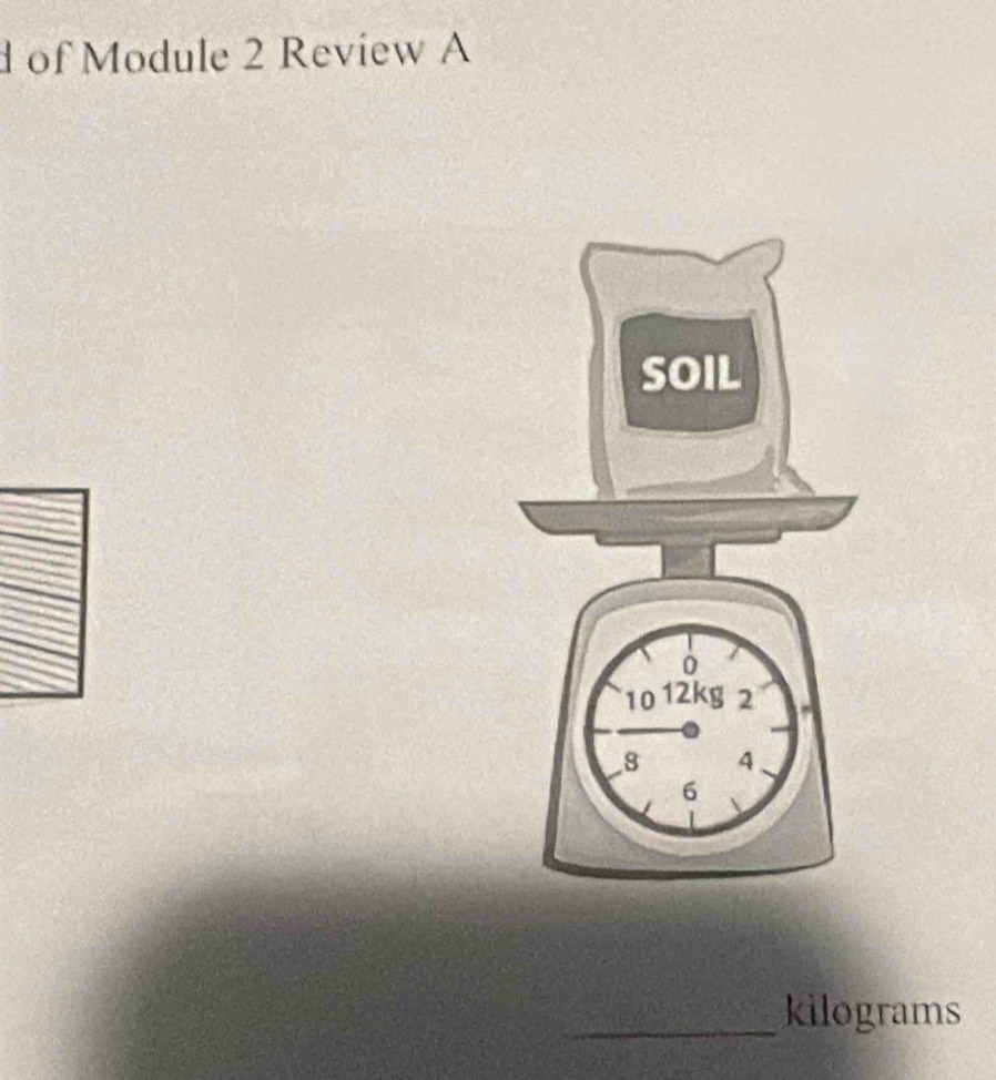 of Module 2 Review A 
_ kilograms