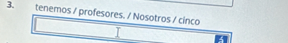 tenemos / profesores. / Nosotros / cinco