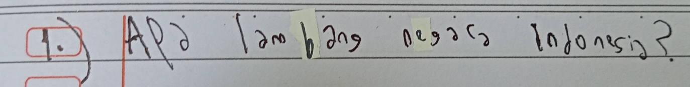 1APD 13m b3ng ousics indonss?