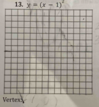 y=(x-1)^2
Vertex