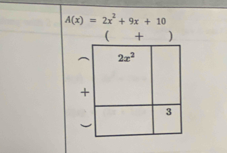 A(x)=2x^2+9x+10
( + )