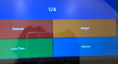 1/4
Rational Integer
Less Than Natural