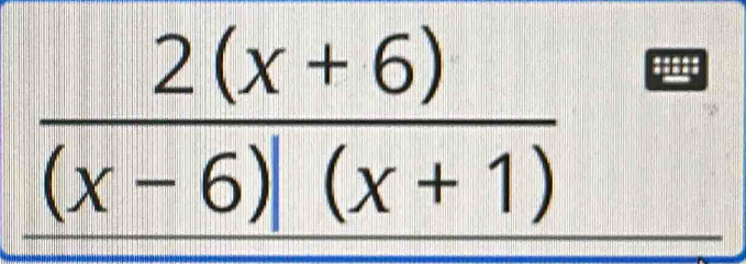 2(x+6)
(x-6)|(x+1)