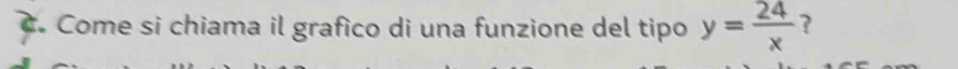 Come si chiama il grafico di una funzione del tipo y= 24/x  ?