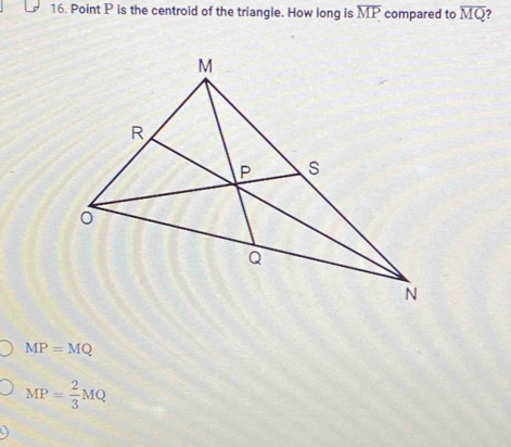 Solved: Point P is the centroid of the triangle. How long is overline ...