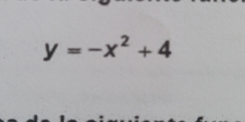 y=-x^2+4