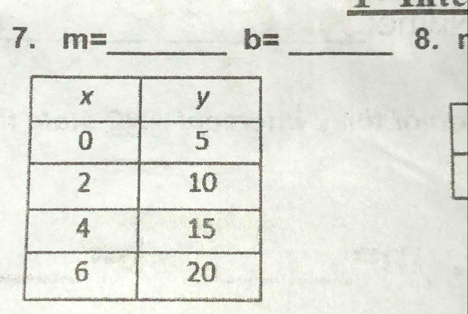 m= _ b= _8.