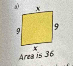 Area is 36