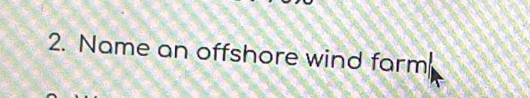 Name an offshore wind farm