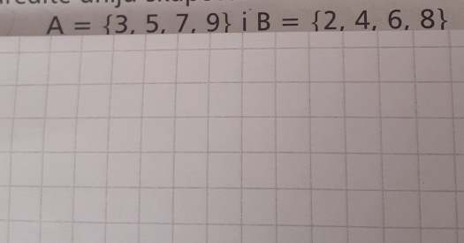 A= 3,5,7,9 iB= 2,4,6,8