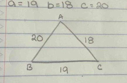 a=19 b=18 c=20