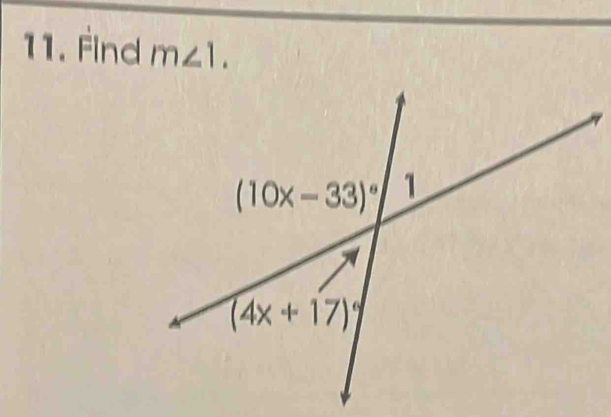 Find m∠ 1.