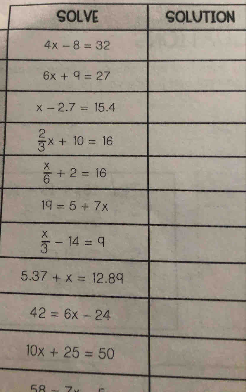 SOLVE SOLUTION
58