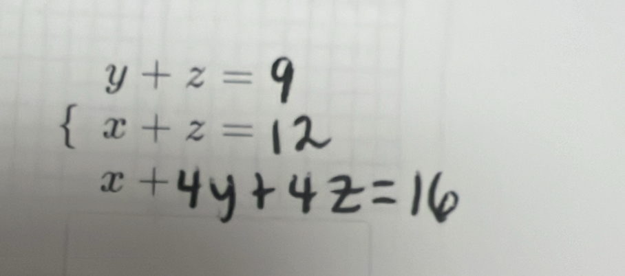 y+z=
 x+z=
x+