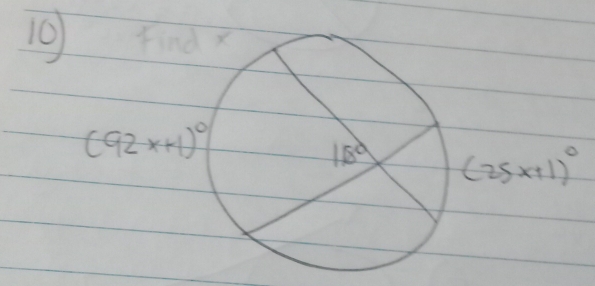 10
(92x+1)^circ 
(25x+1)^circ 