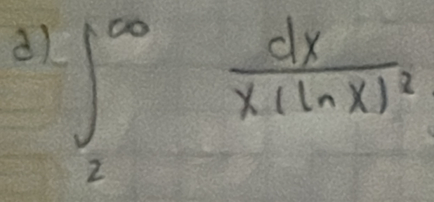 d1 ∈t _2^((∈fty)frac dx)x(ln x)^2