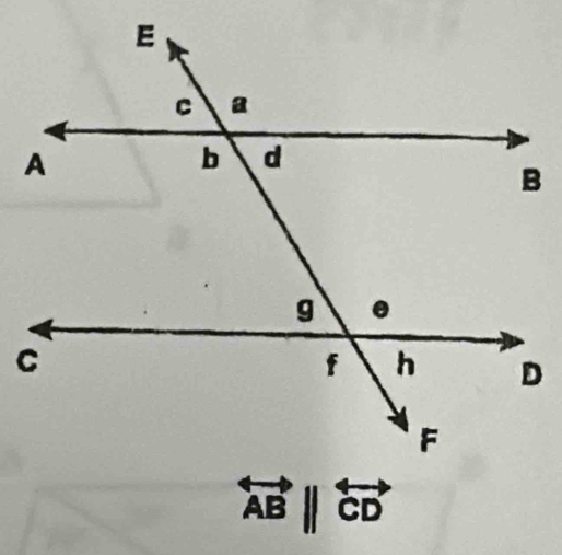 overleftrightarrow ABparallel overleftrightarrow CD