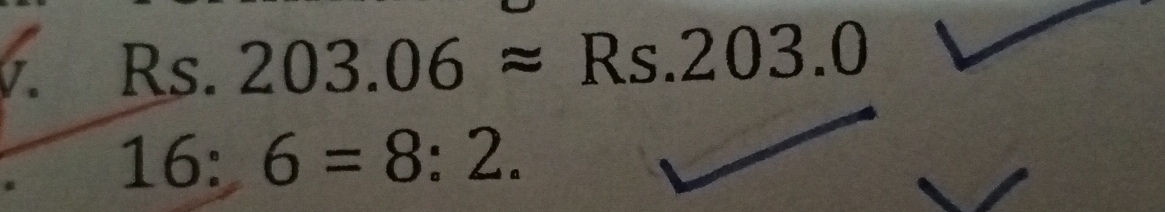 Rs. 203.06approx Rs.203.0
16: 6=8:2.