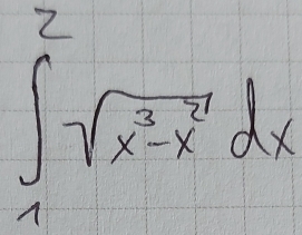 ∈tlimits _1^(2sqrt(x^3)-x^4)dx