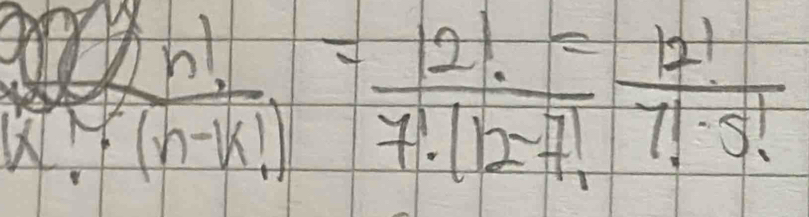 frac i2n)NF(n-k)=frac 12!7!( 12!/7!(12-7! 