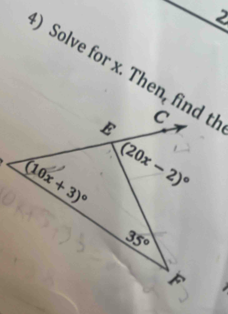 2
) Solve for x. Then, find t
)