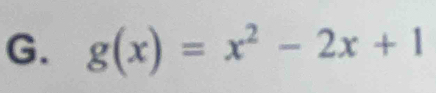 g(x)=x^2-2x+1