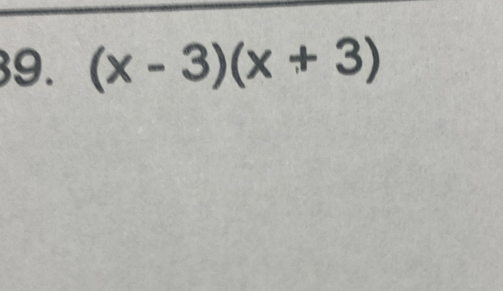 (x-3)(x+3)