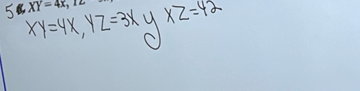 XY=4x, 12