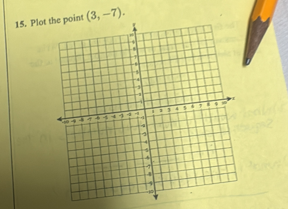Plot (3,-7).