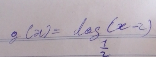 g(x)=log _ 1/2 (x-2)