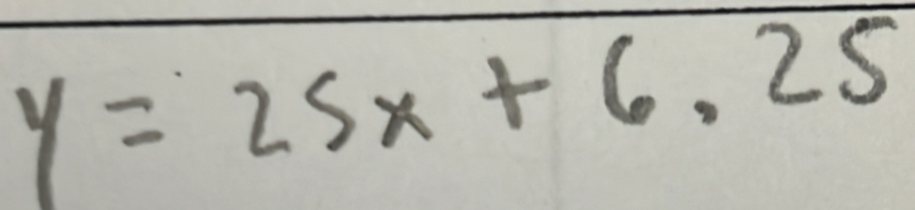 y=25x+6.25