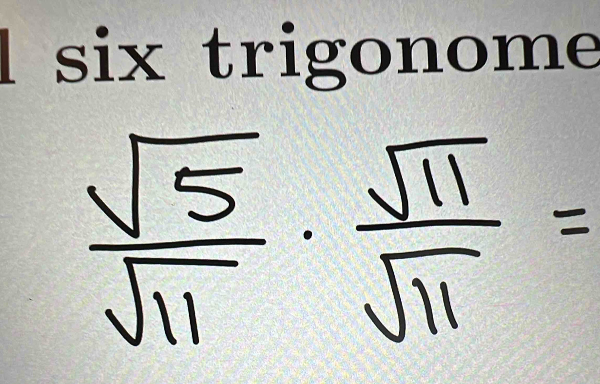 six trigonome