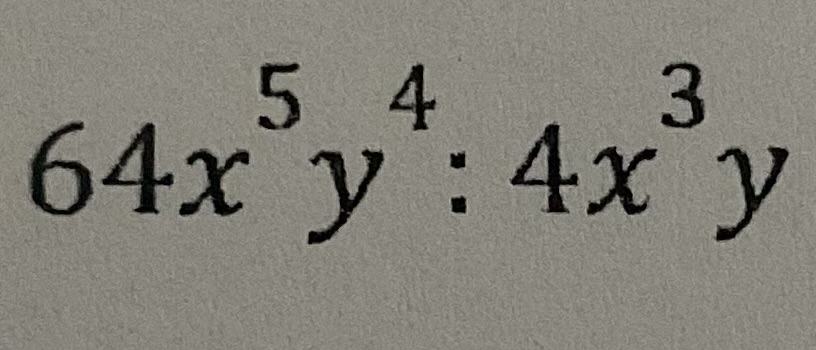 64x^5y^4:4x^3y